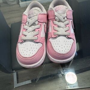 Nike Kids Pink and White Sneakers